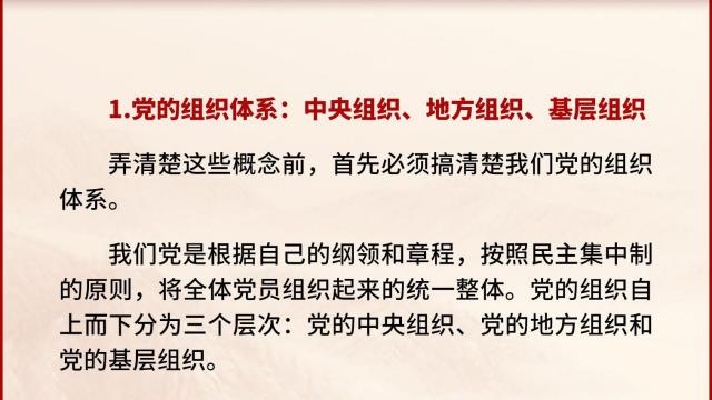 黨支部、黨小組、黨委、黨工委、黨組……這些概念你都清楚嗎